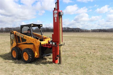 skid steer mount post pounder|best skid steer post driver.